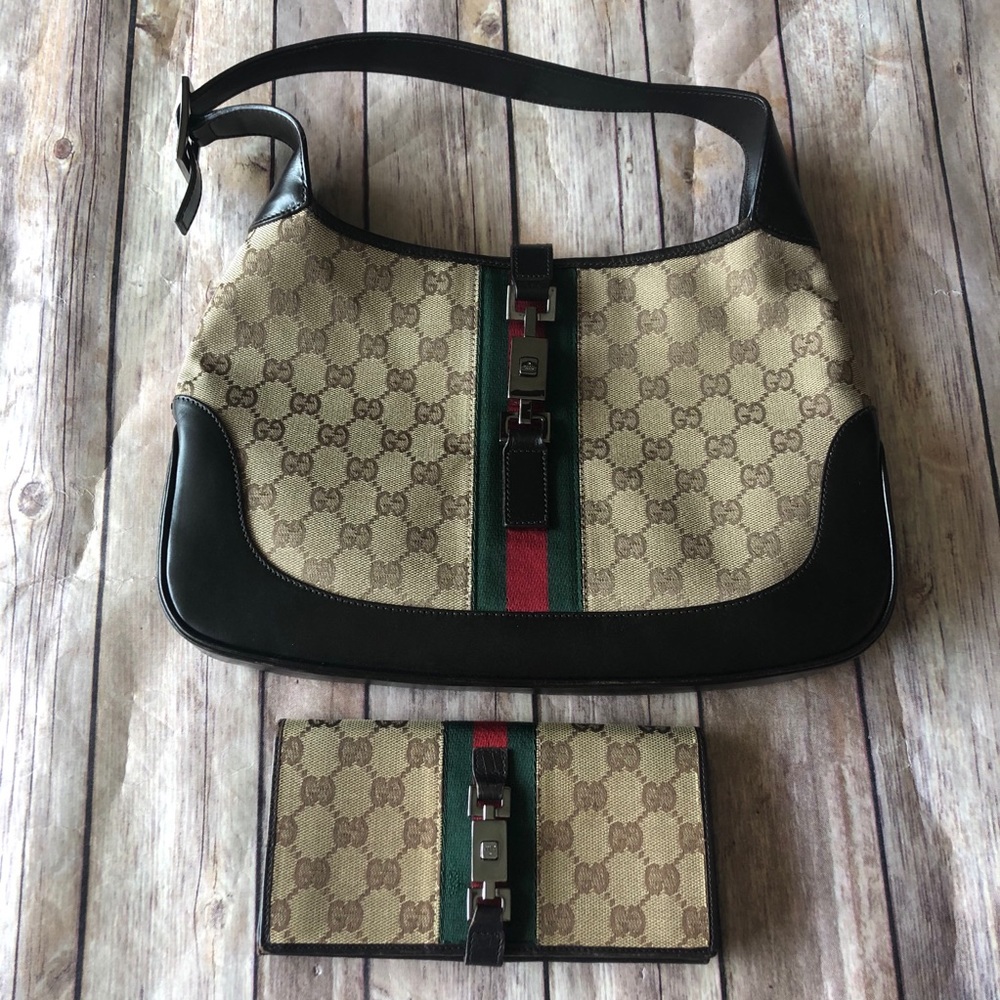 Gucci Jackie shoulder bag w/matching Jackie wallet